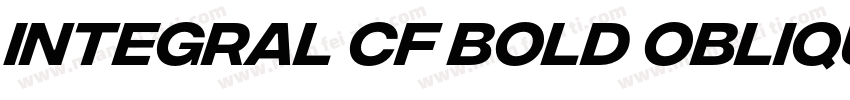 Integral CF Bold Oblique字体转换
